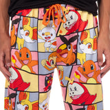 Pokemon Pajama Pants Men's Fire Type Charmander Chimchar Fennekin PJ Bottoms
