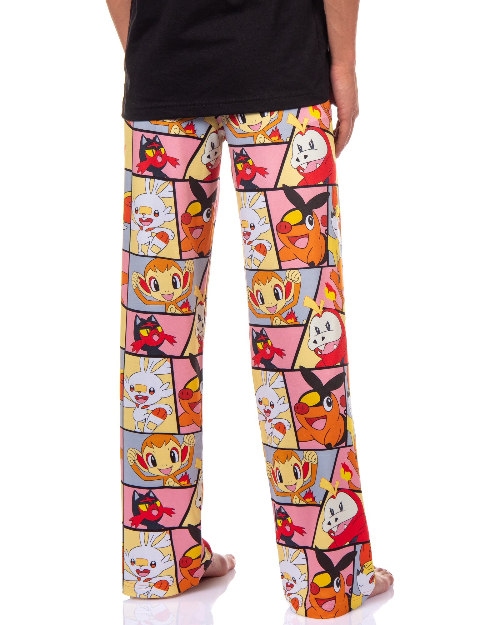 Pokemon Pajama Pants Men's Fire Type Charmander Chimchar Fennekin PJ Bottoms