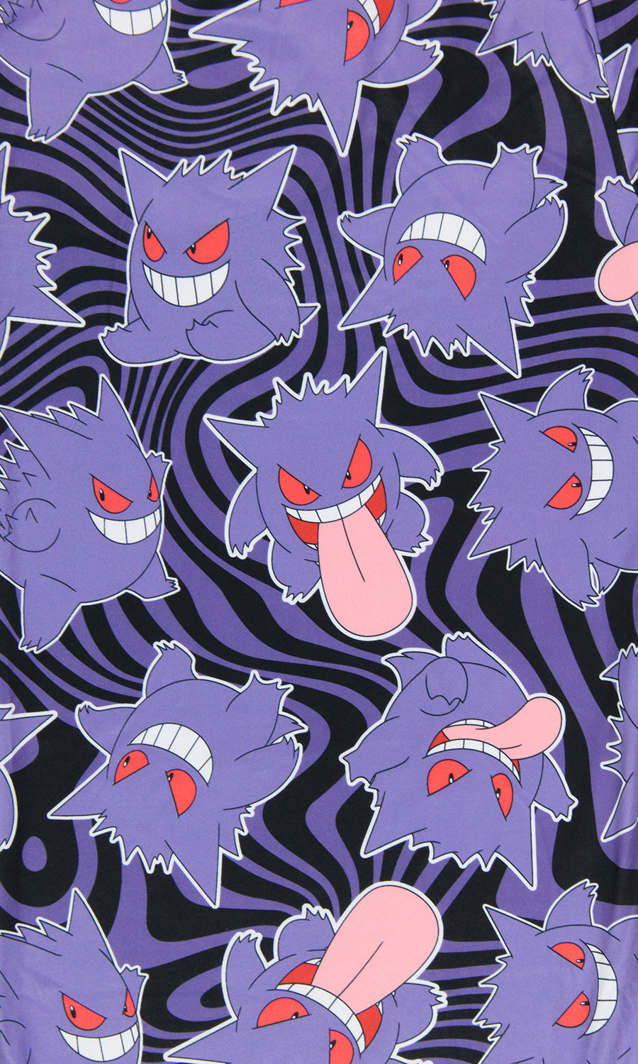 Pokemon Men's AOP Gengar Swirl Sleep Lounge Adjustable Waist Pajama Pants