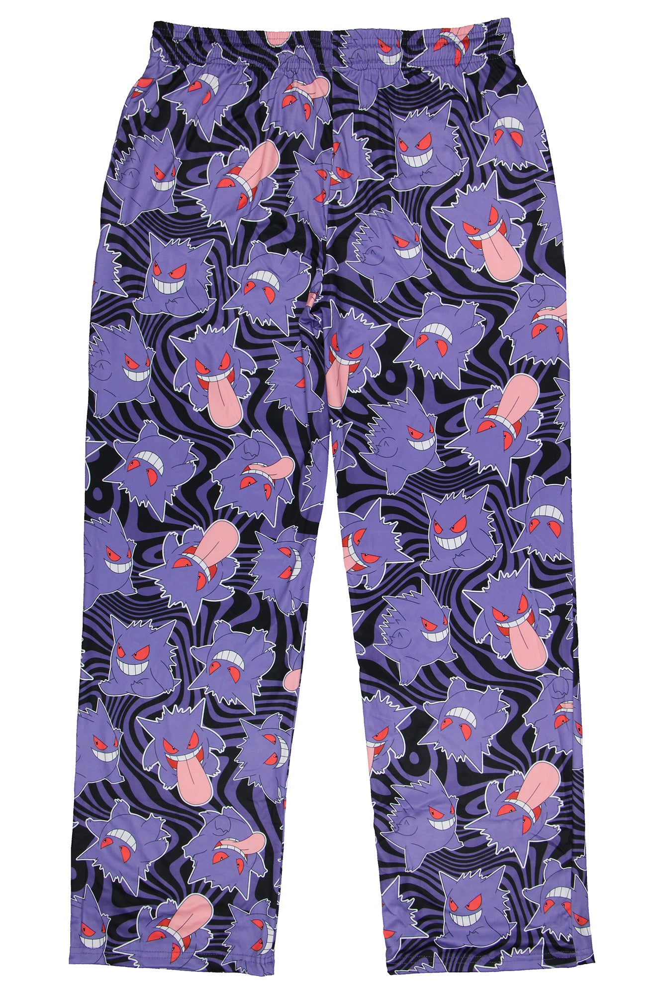 Pokemon Men's AOP Gengar Swirl Sleep Lounge Adjustable Waist Pajama Pants