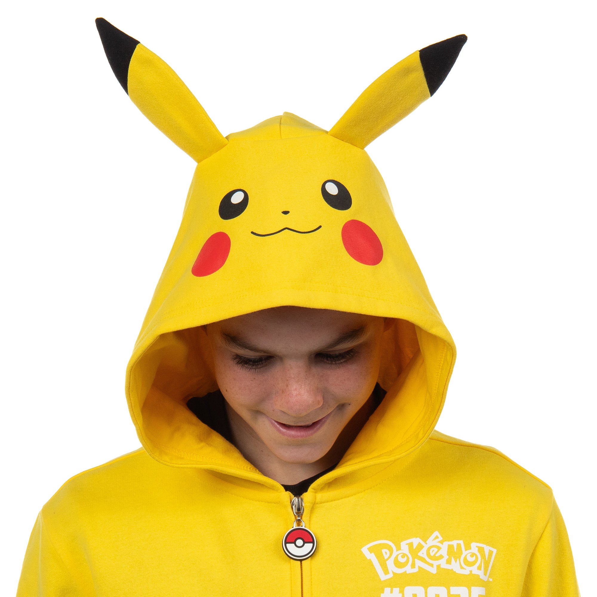 Pokemon Hoodie Kids' Gen 01 Zip-Up 3-D Character Costume Hoodie