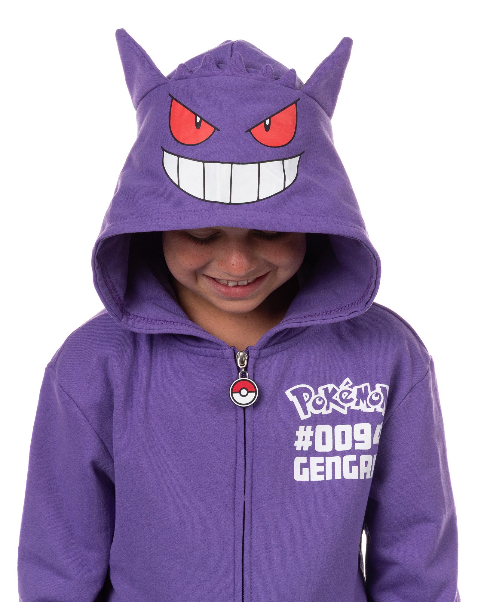 Pokemon Hoodie Kids' Gen 01 Zip-Up 3-D Character Costume Hoodie