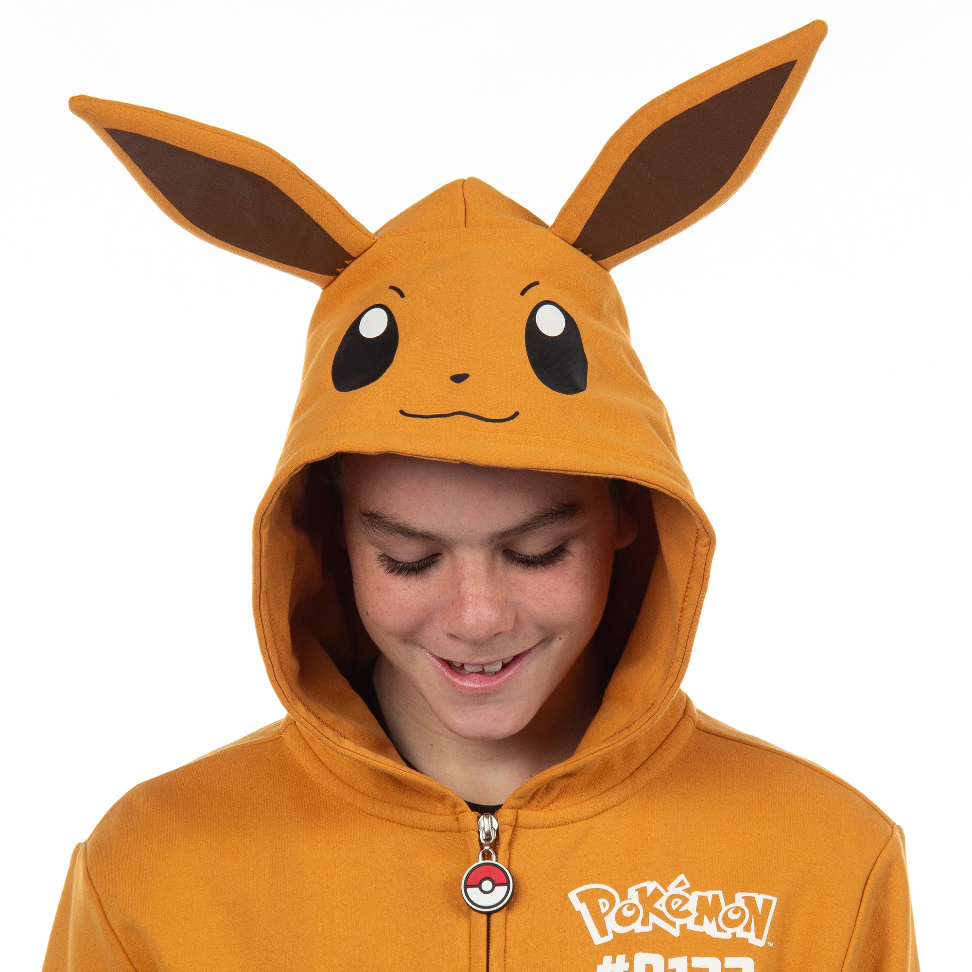 Pokemon Hoodie Kids' Gen 01 Zip-Up 3-D Character Costume Hoodie