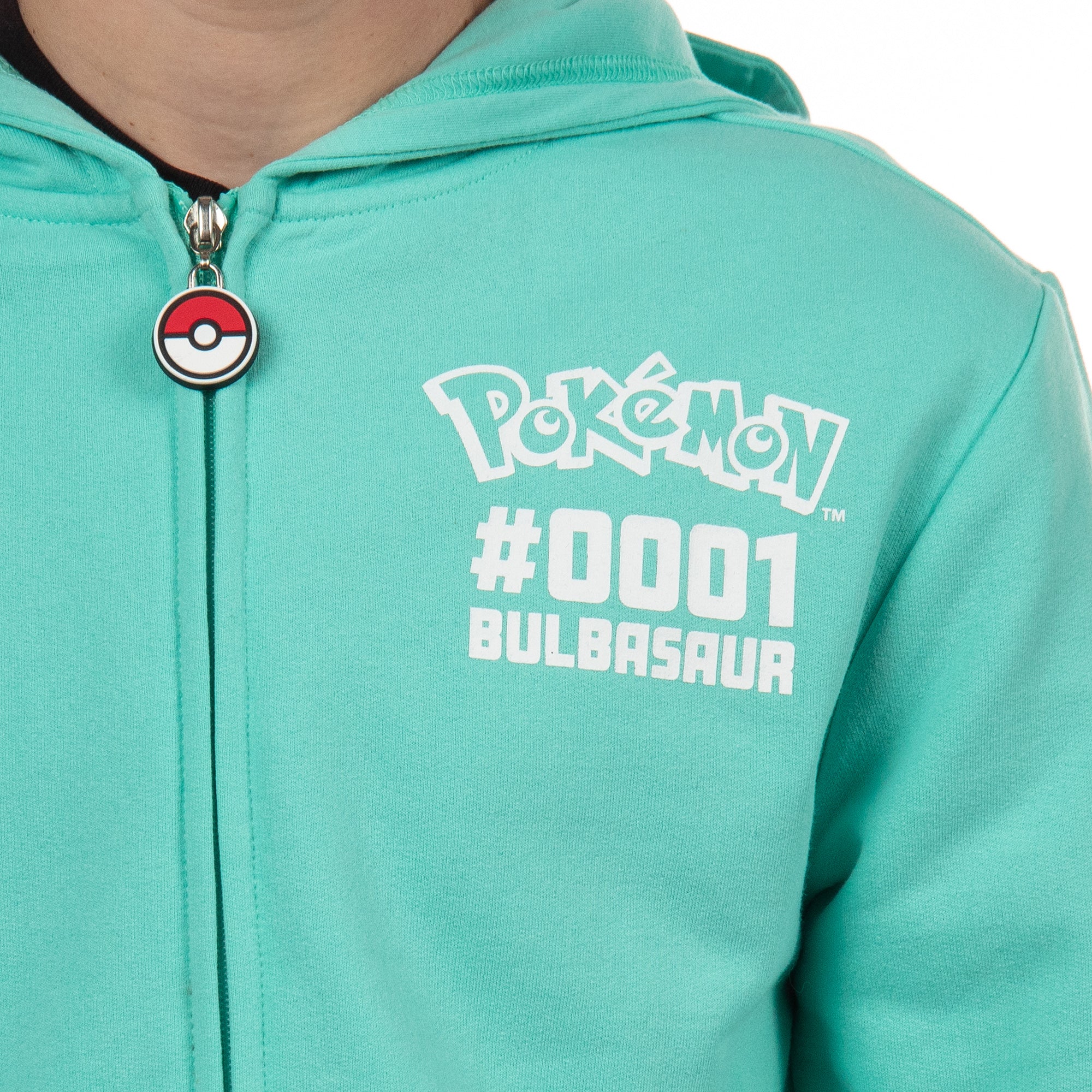 Pokemon Hoodie Kids' Gen 01 Zip-Up 3-D Character Costume Hoodie