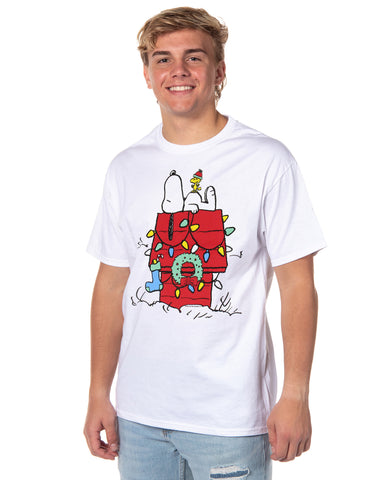Peanuts Men's Snoopy Wishful Thinking Christmas Xmas Holiday T-Shirt