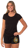 Harry Potter Woman's Junior's Hogwarts Crest Sleep Adult Shorts