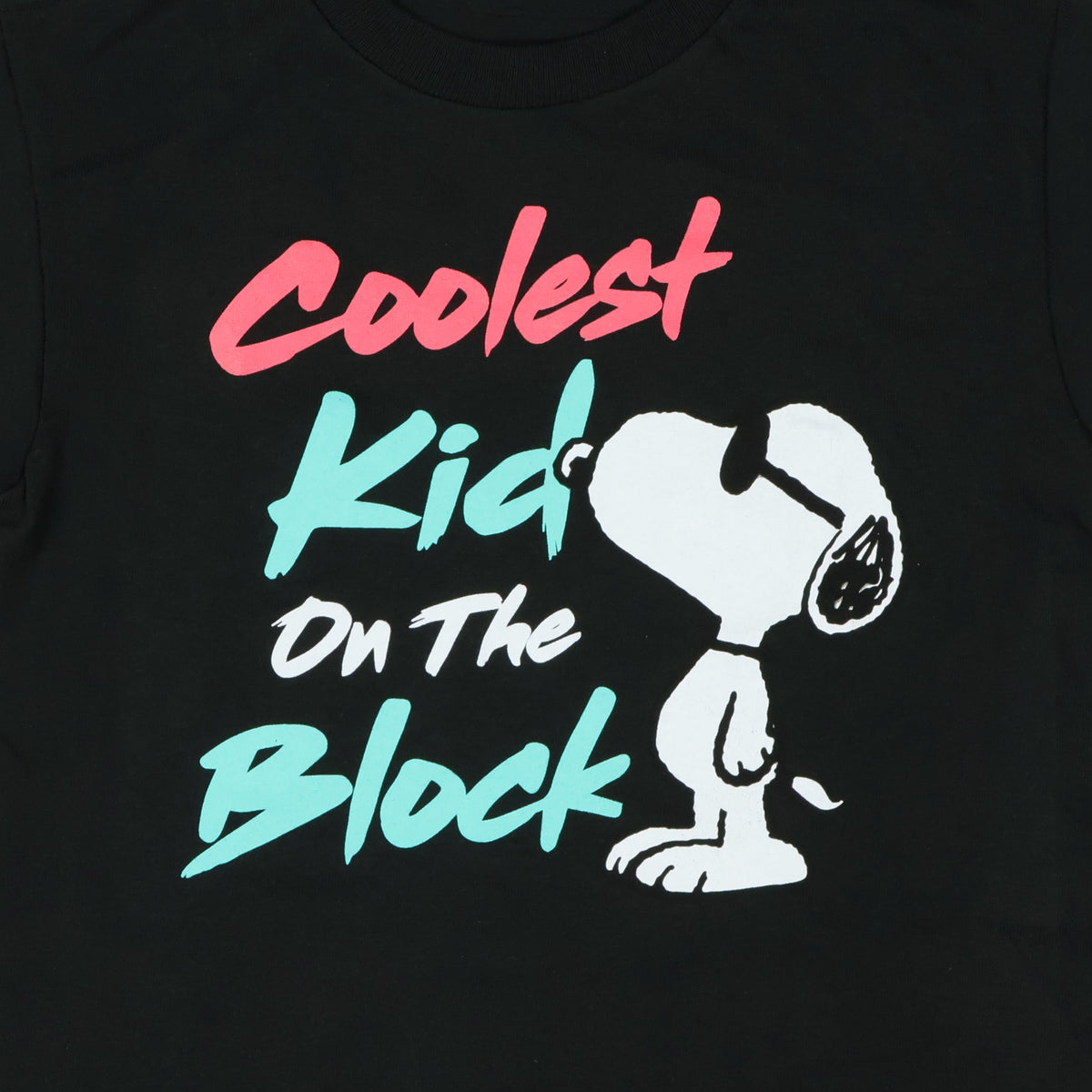 Peanuts T-Shirt Snoopy Coolest Kid On The Block Short Sleeve Graphic Tee