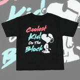 Peanuts T-Shirt Snoopy Coolest Kid On The Block Short Sleeve Graphic Tee