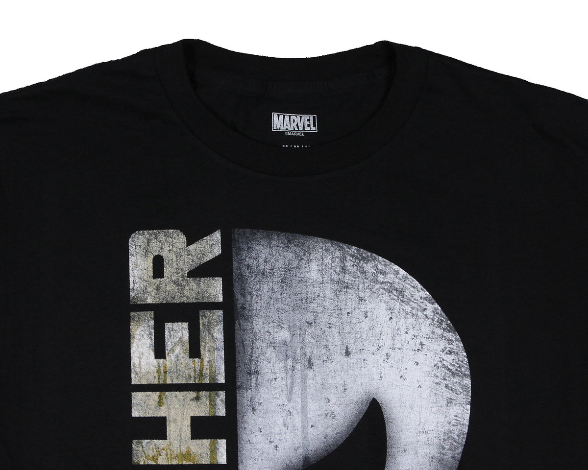 Marvel Comics Men's Punisher Split Face Design Graphic Print T-Shirt