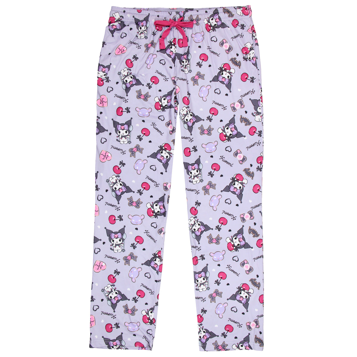 Kuromi Women's Punk Rabbit Allover Print Design Adult Lounge Pajama Pants