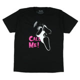 Ghost Face T-Shirt Men’s Glitch Mask Call Me Graphic Print Crewneck T-Shirt