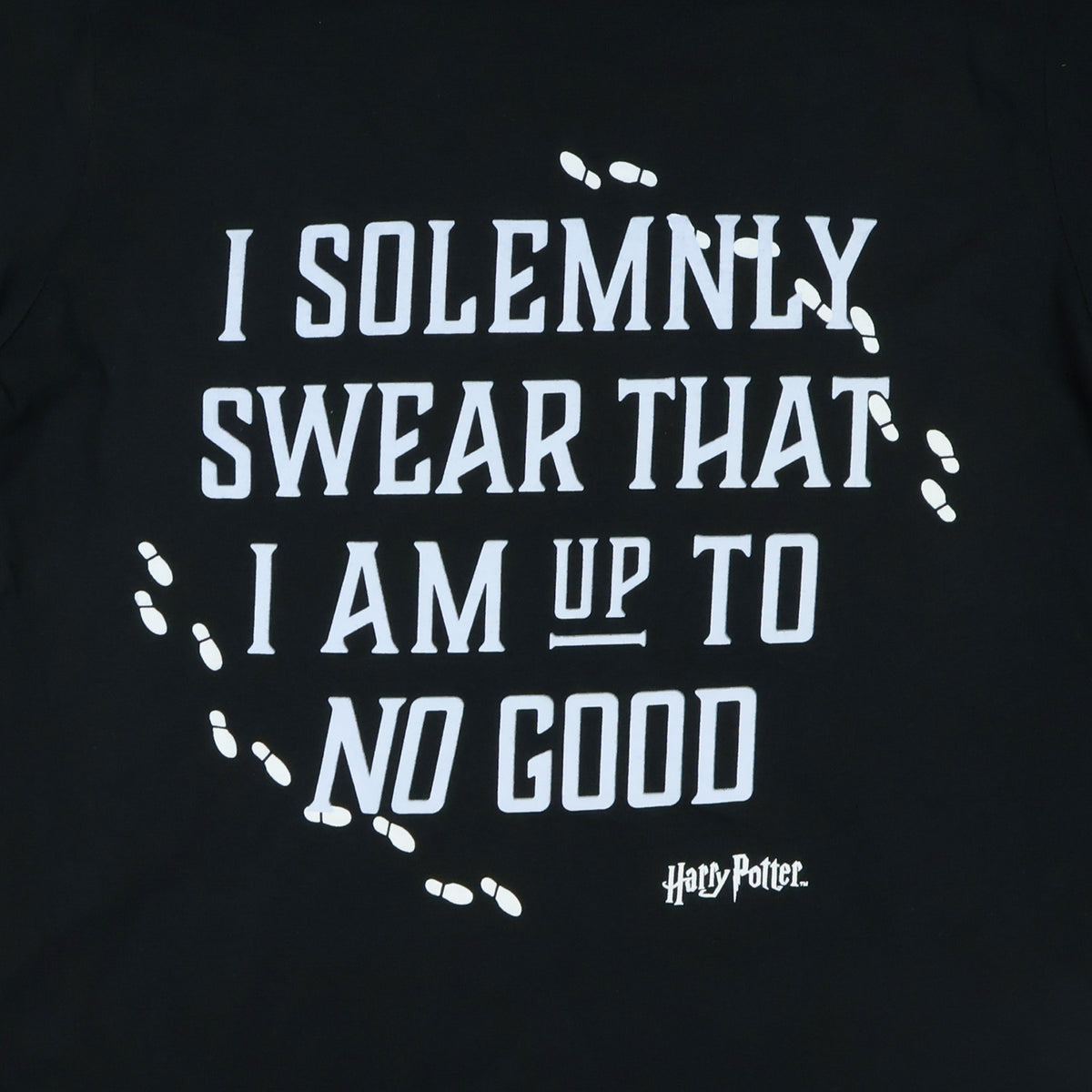 Harry Potter T-Shirt Boys' Solemnly Swear Foot Print Design Tee