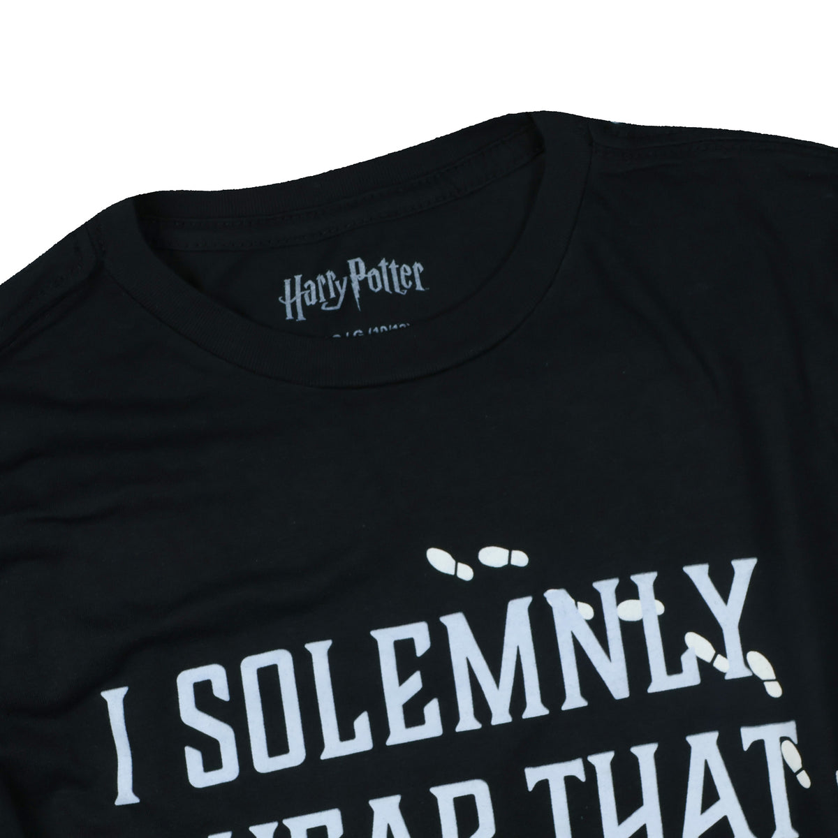 Harry Potter T-Shirt Boys' Solemnly Swear Foot Print Design Tee