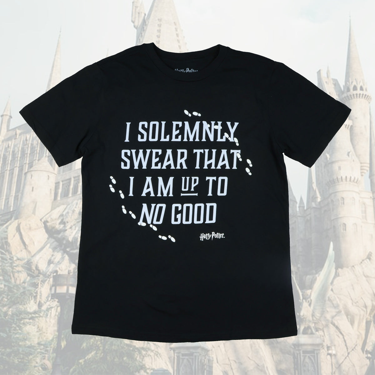 Harry Potter T-Shirt Boys' Solemnly Swear Foot Print Design Tee
