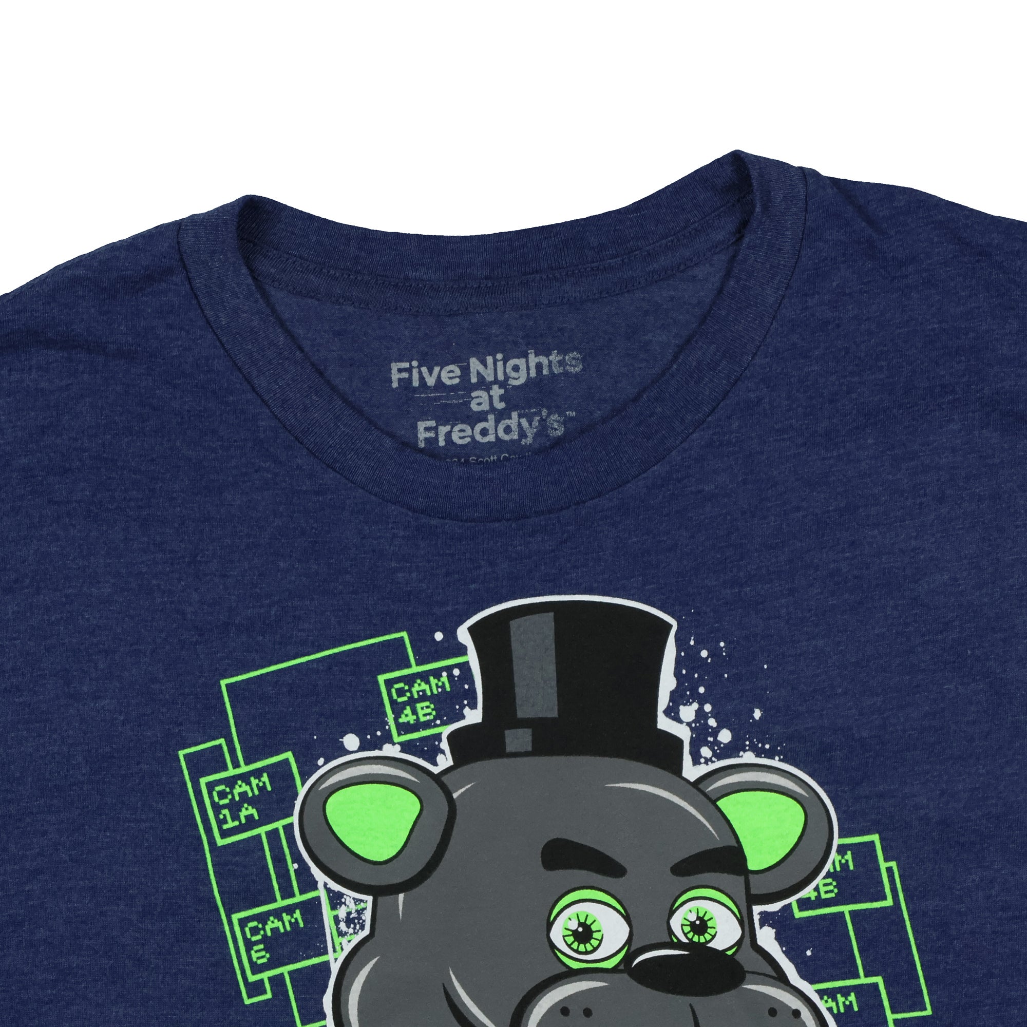 Five Nights At Freddy's T-Shirt Neon Game Over Design Tee