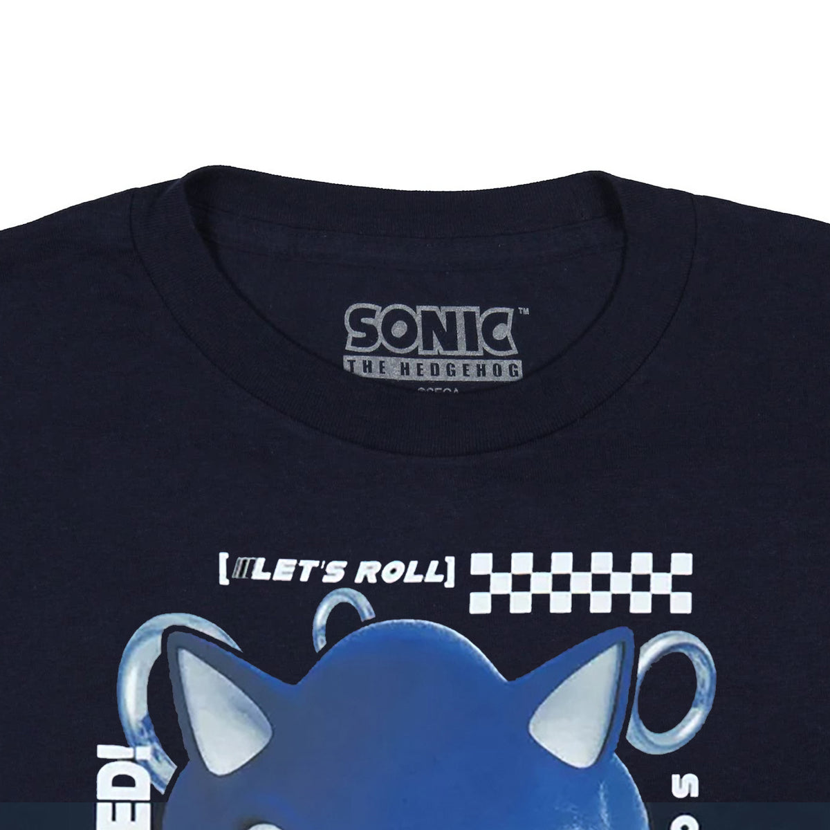 Sonic The Hedgehog Shirt Big Boy's Let's Roll Short Sleeve Graphic Tee