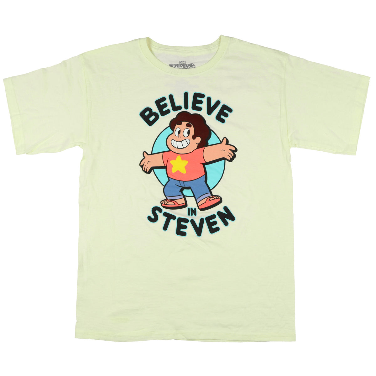 Steven Universe Shirt Big Boy's Believe In Steven Short Sleeve Graphic Top