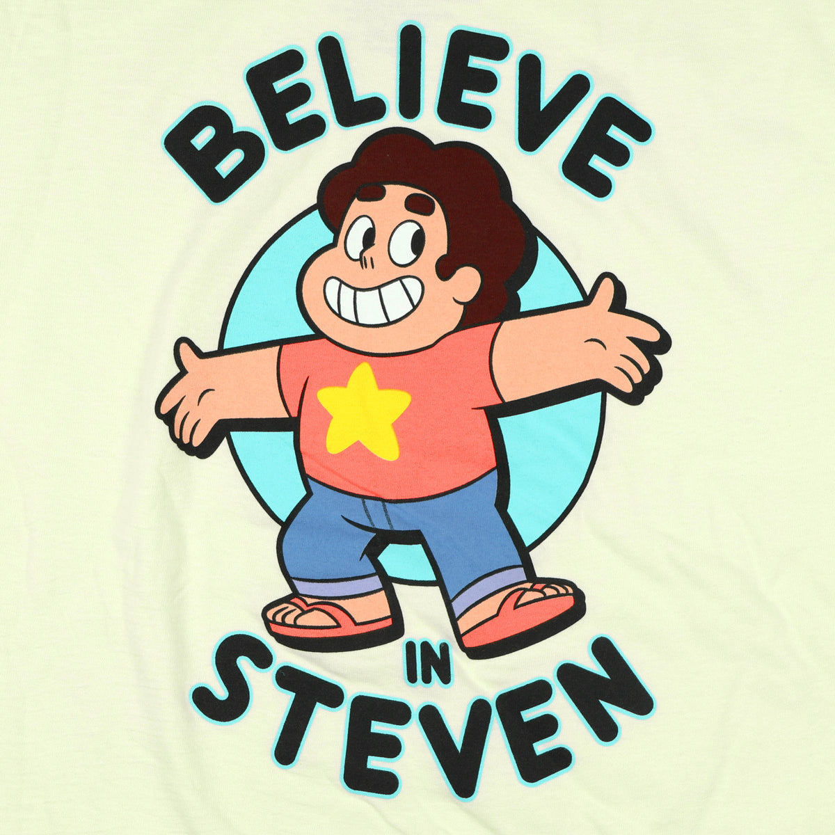 Steven Universe Shirt Big Boy's Believe In Steven Short Sleeve Graphic Top