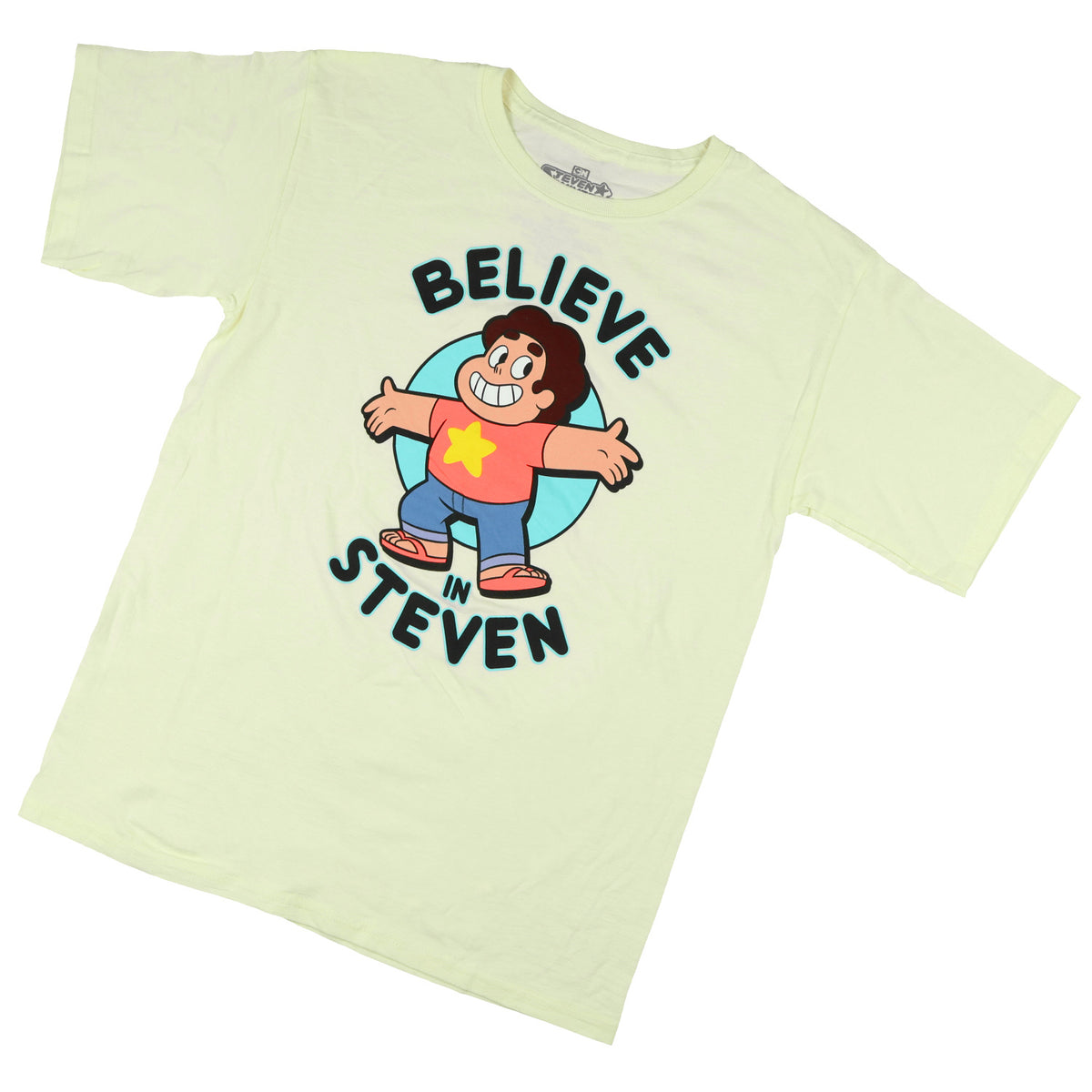 Steven Universe Shirt Big Boy's Believe In Steven Short Sleeve Graphic Top