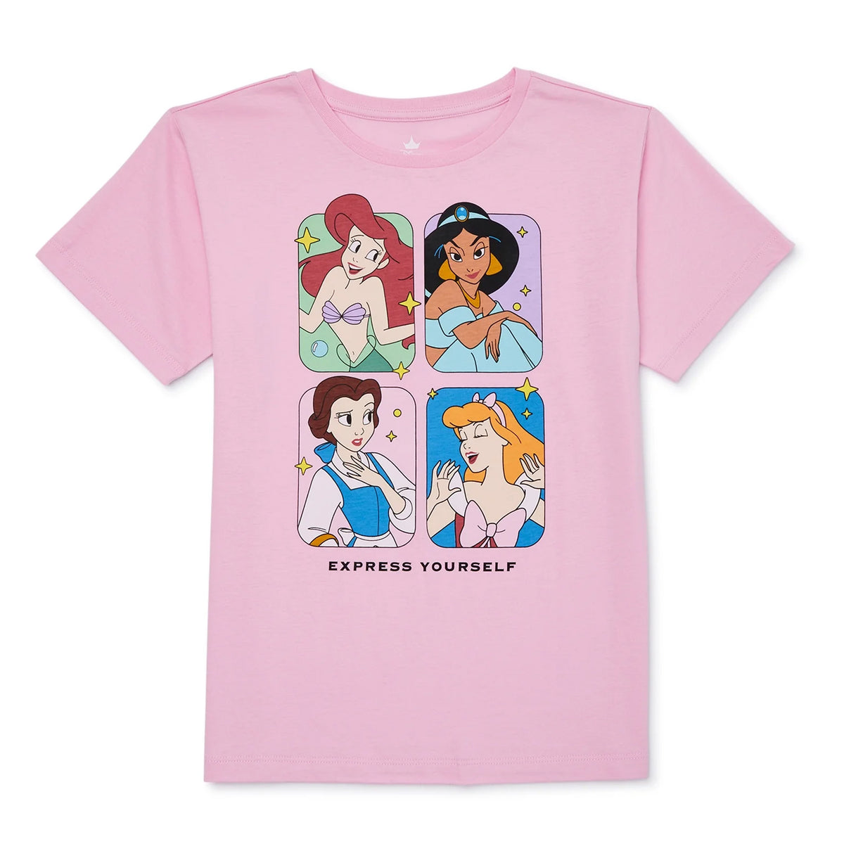 Disney Princess Shirt Girls' Express Yourself Character Portraits Tee