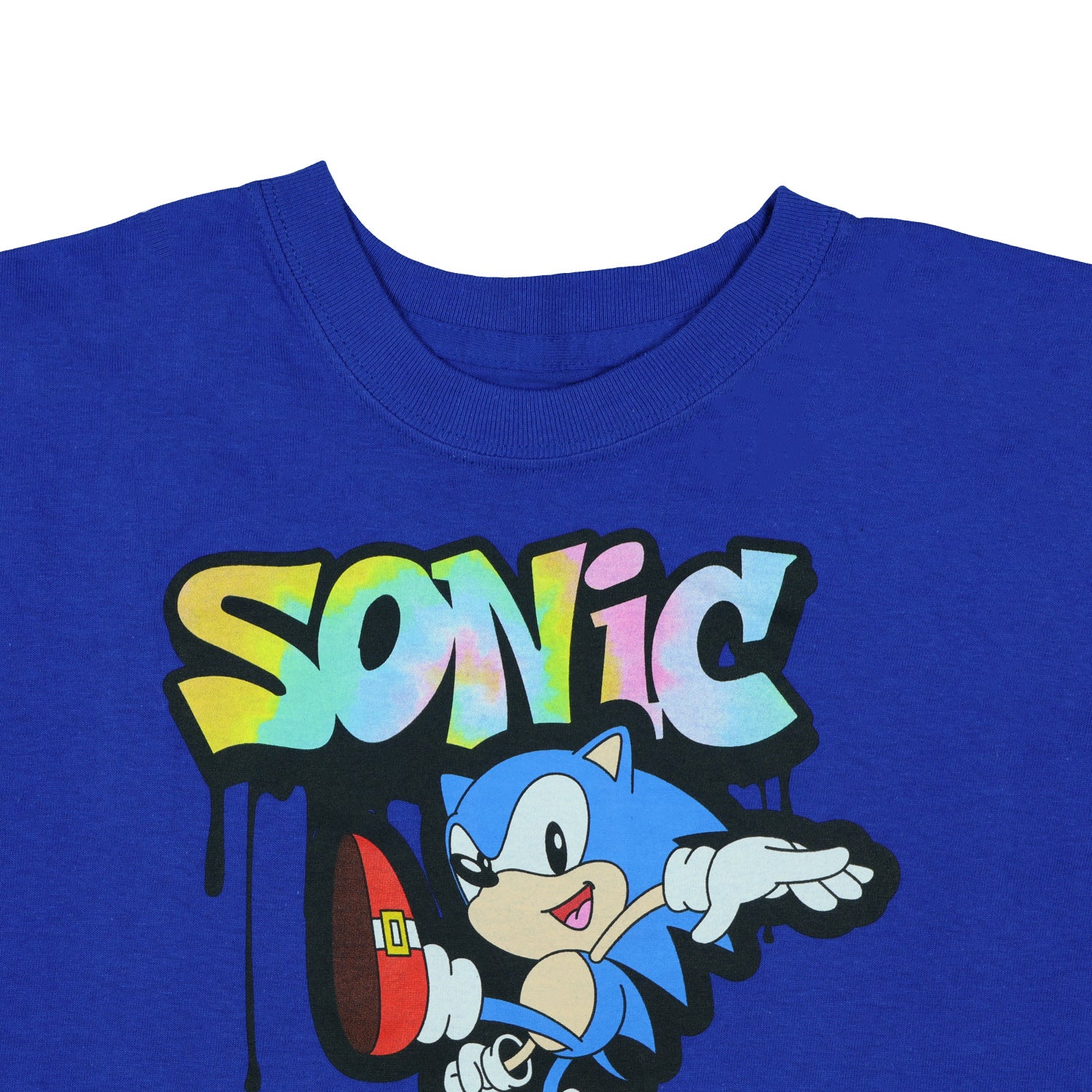 Sonic The Hedgehog Boys' T-shirt Power Kick Design Graphic Print Tee