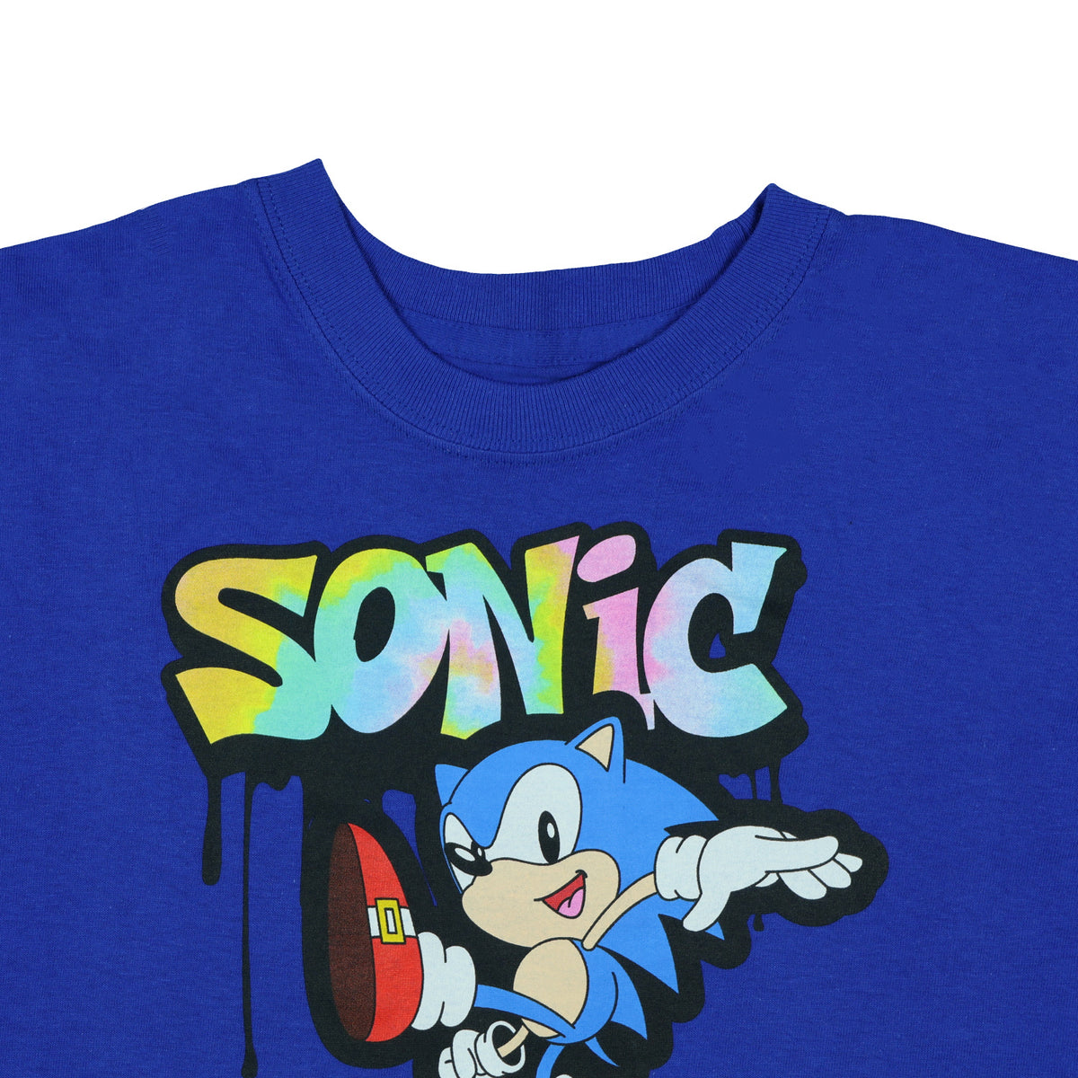 Sonic The Hedgehog Boys' T-shirt Power Kick Design Graphic Print Tee