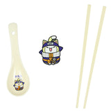 Naruto Nyaruto Kawaii Ramen Noodle Bundle Bowl Spoon Chopsticks Holder Set