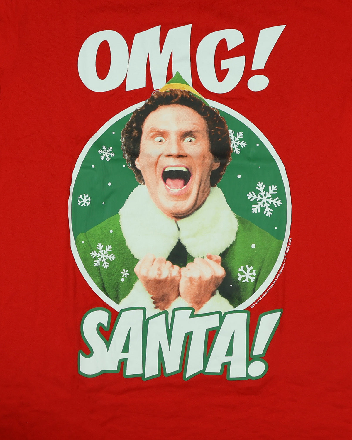 Elf The Movie T-Shirt Men's Buddy OMG Santa! Novelty Holiday-Inspired Tee