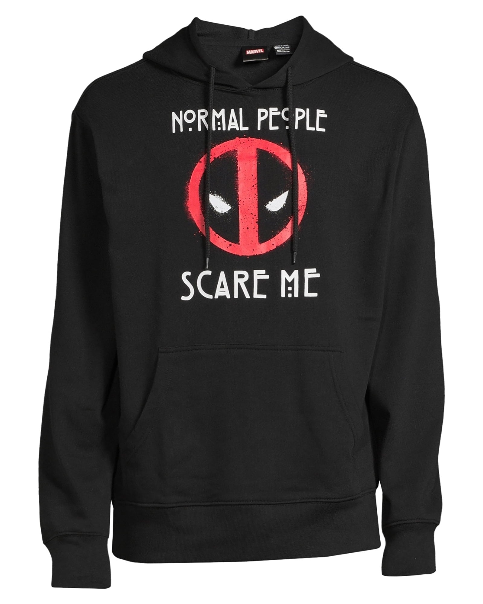 Marvel Deadpool Hoodie Men's Normal People Scare Me Long Sleeve Sweatshirt