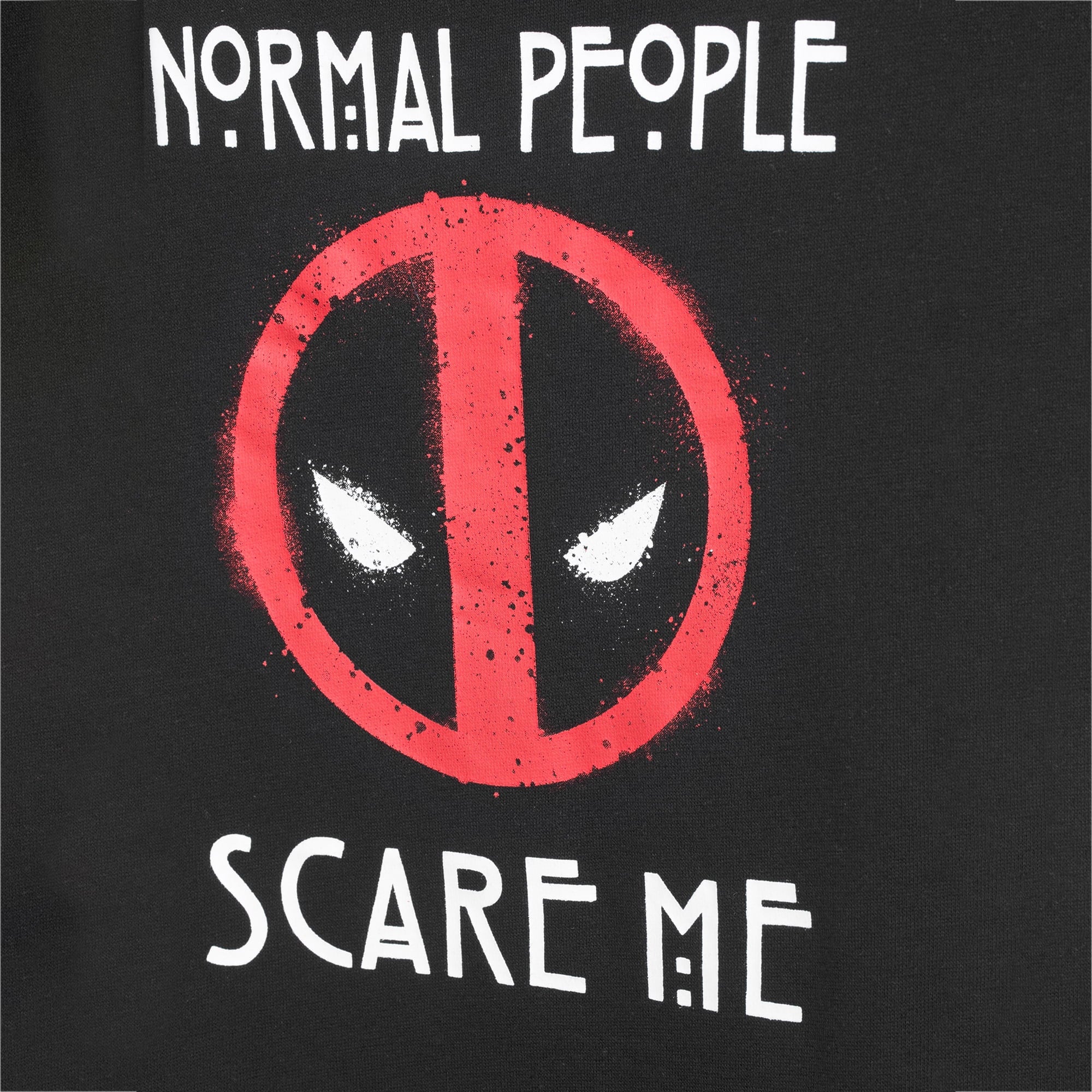 Marvel Deadpool Hoodie Men's Normal People Scare Me Long Sleeve Sweatshirt