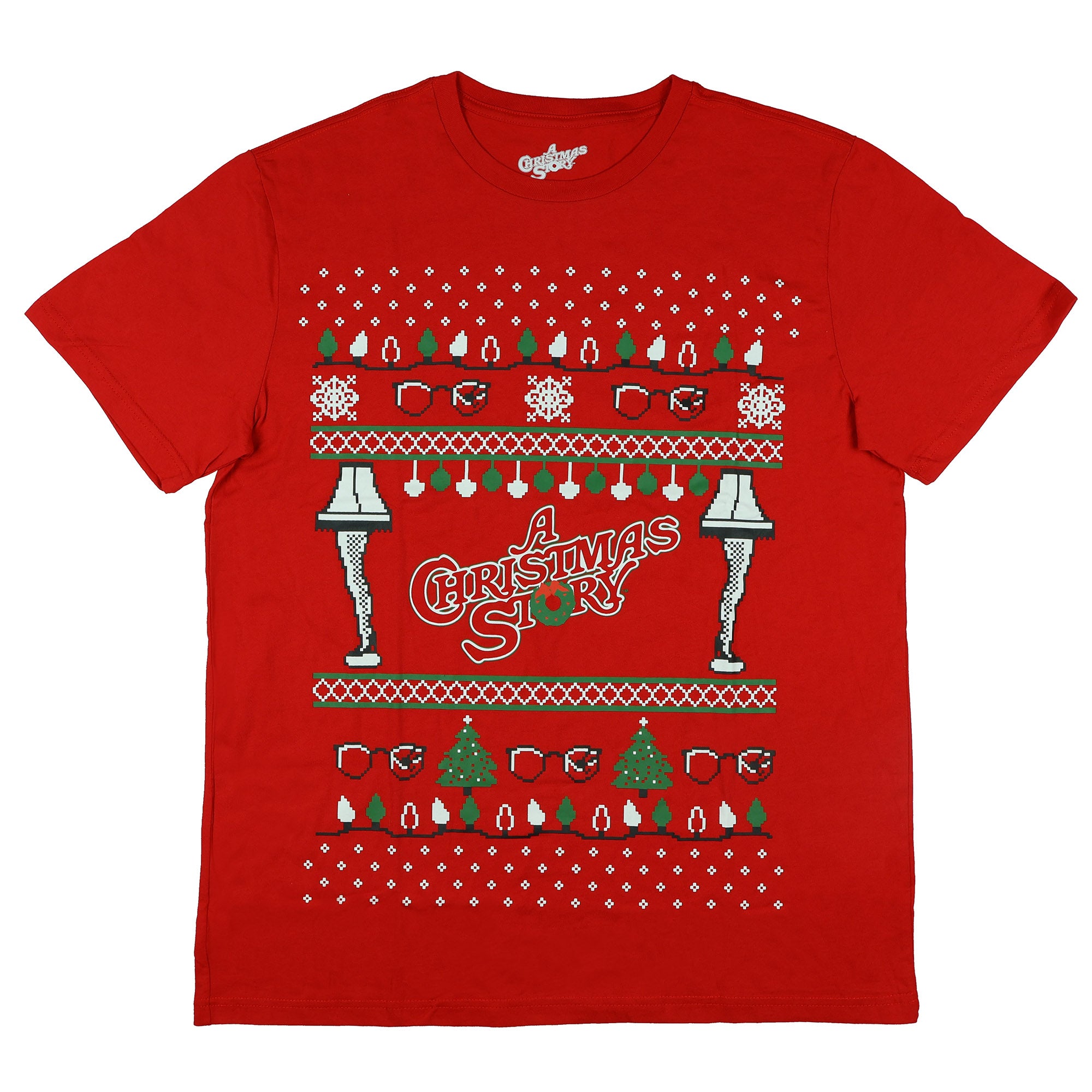 A Christmas Story T-Shirt Men's Icons Ugly Sweater Short Sleeve Top