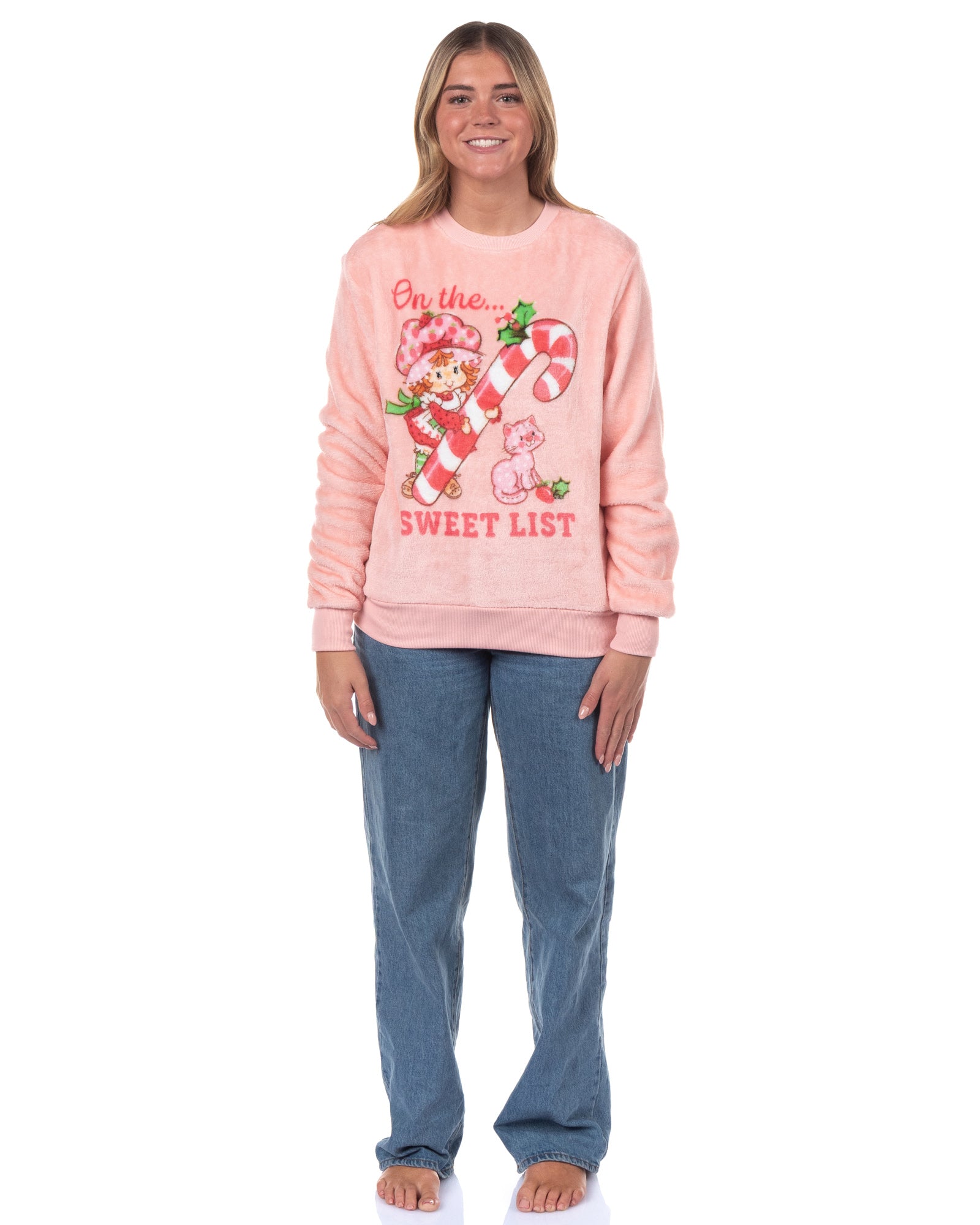 Strawberry Shortcake Sweatshirt Women's Sweet List Fleece Pullover