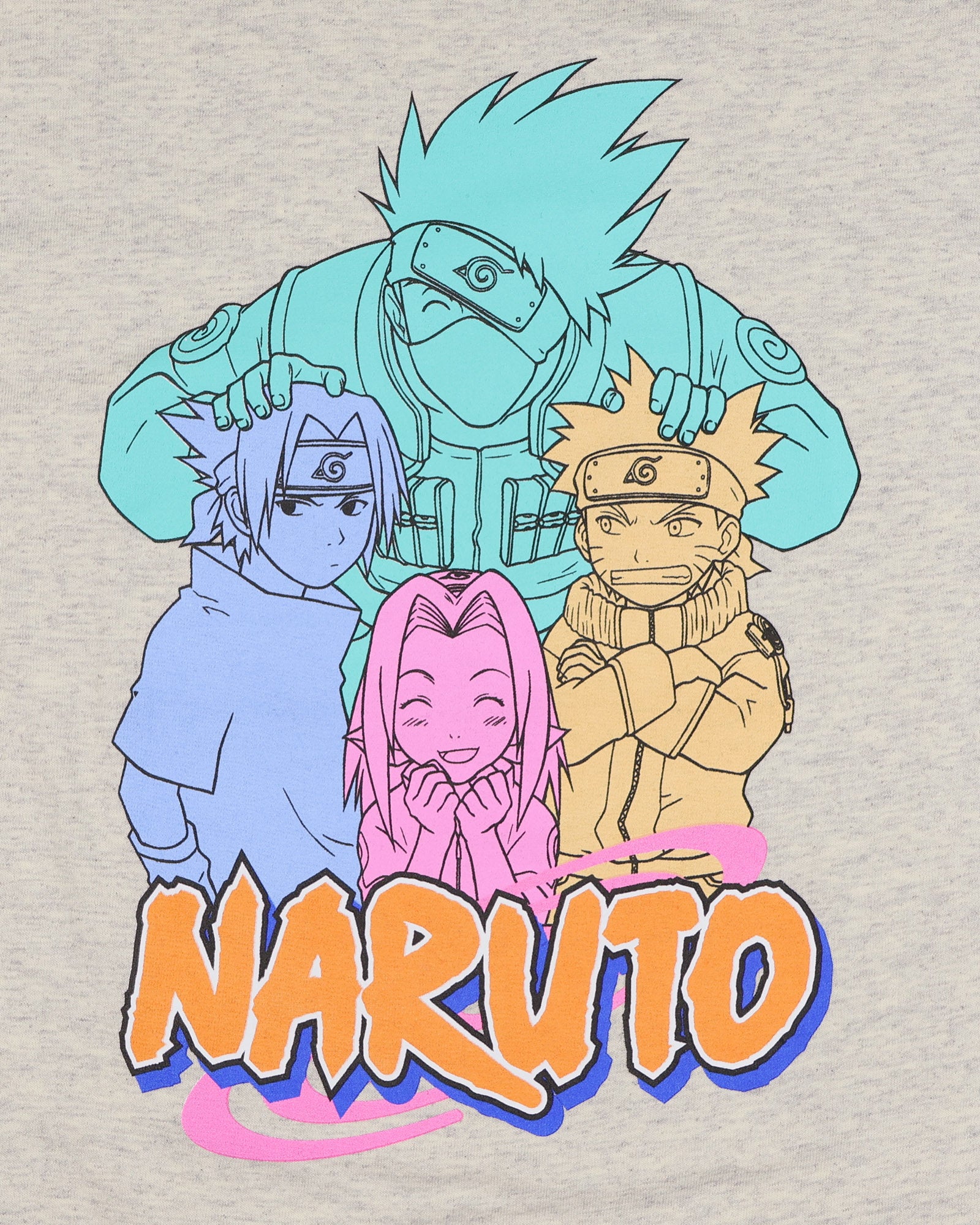 Naruto Team 7 T-Shirt Boys' With Naruto, Sasuke, Sakura, & Kakashi