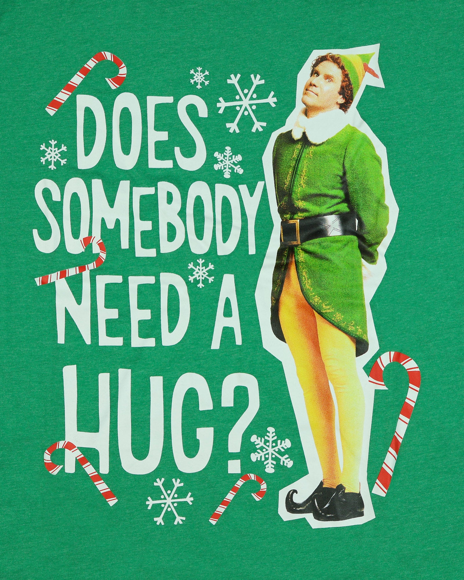 Elf Does Somebody Need a Hug Men's T-Shirt with Buddy the Elf Graphic