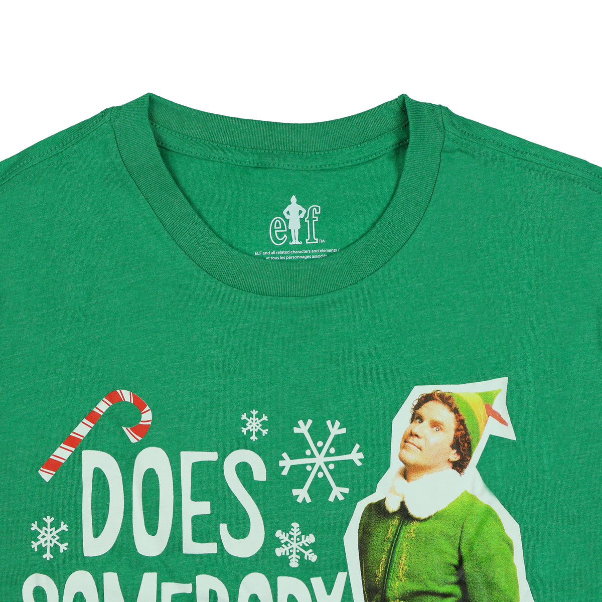Elf Does Somebody Need a Hug Men's T-Shirt with Buddy the Elf Graphic