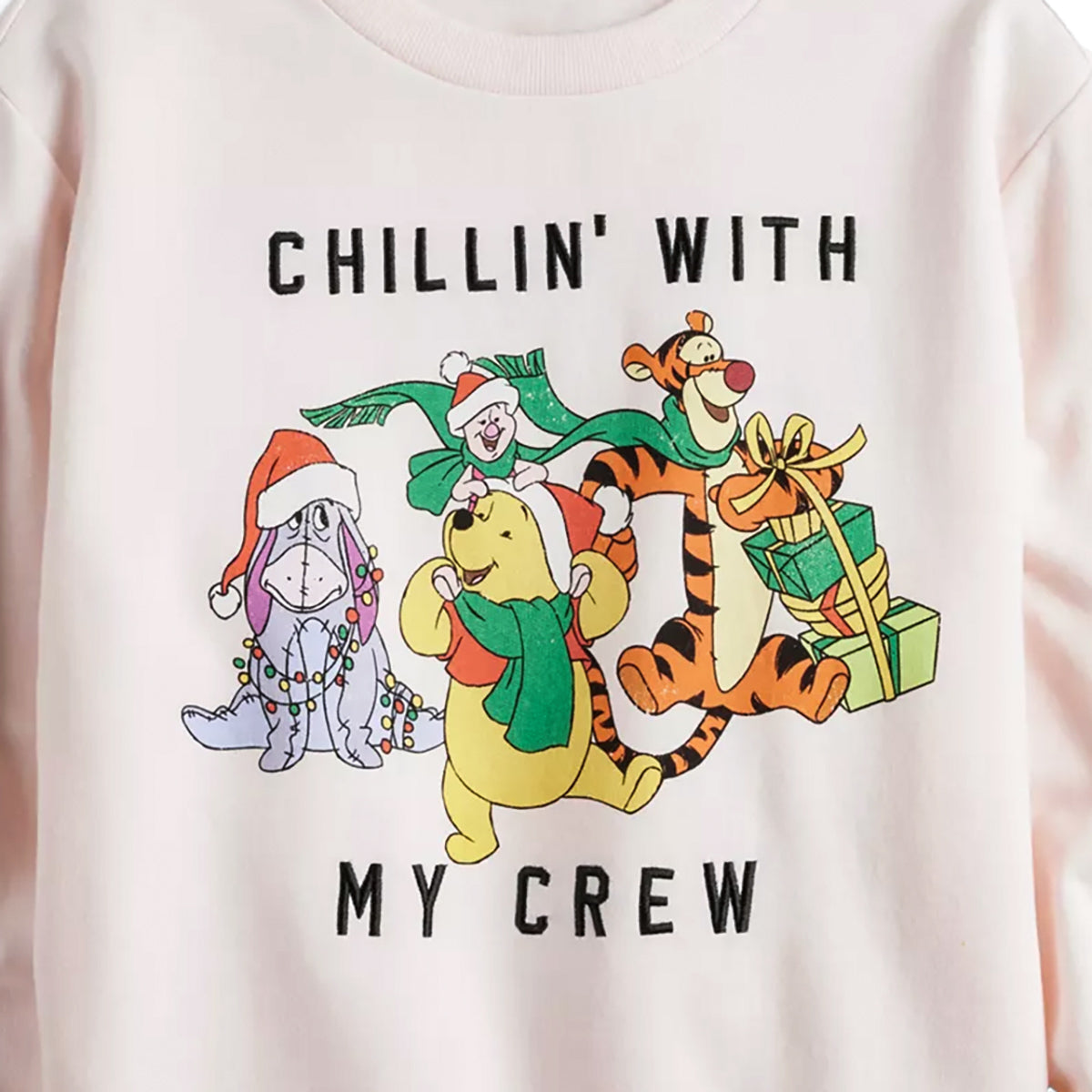 Disney's Pooh & Friends Women's Crewneck Sweatshirt Chillin With My Crew