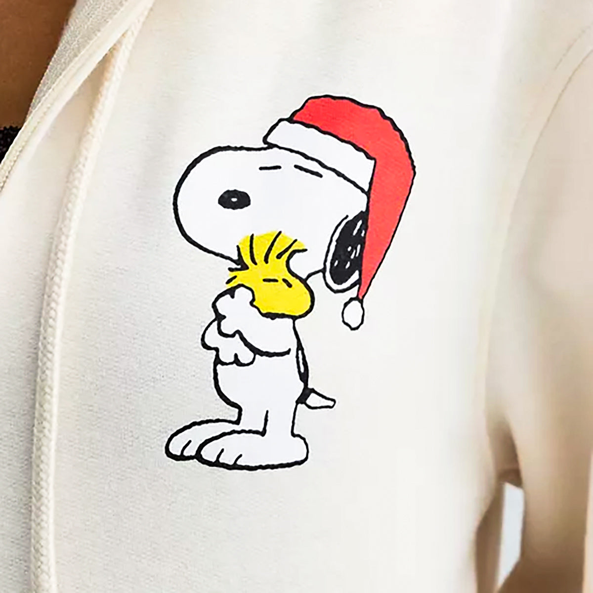 Peanuts Snoopy Woodstock Men's Hoodie Merry & Bright Front & Back Design