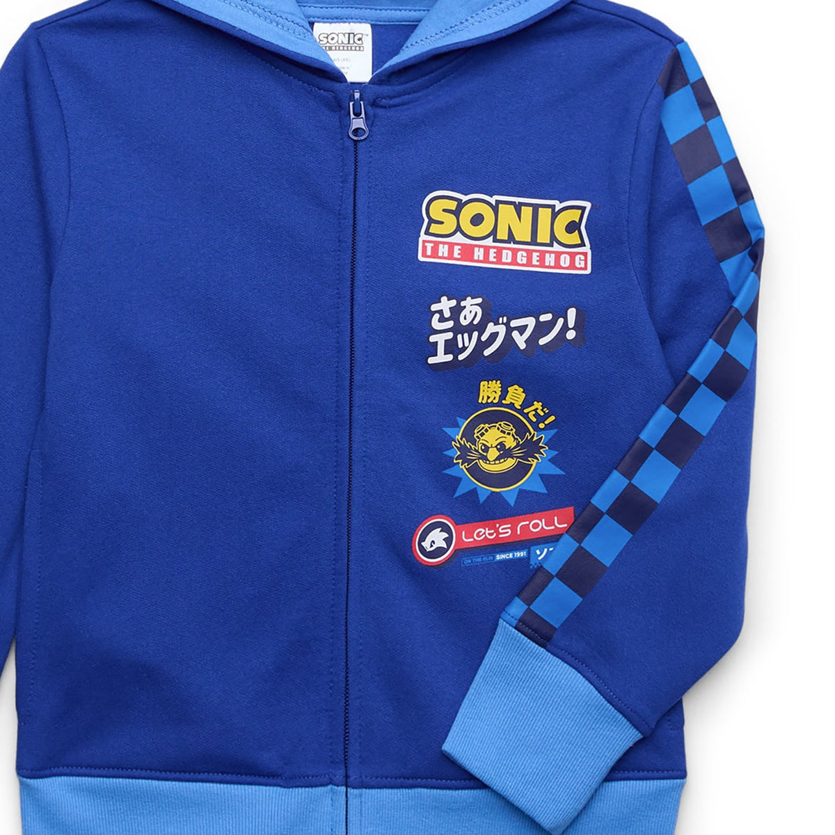 Sonic The Hedgehog Boy's 3D Ears and Quills Costume Zip Up Sweatshirt