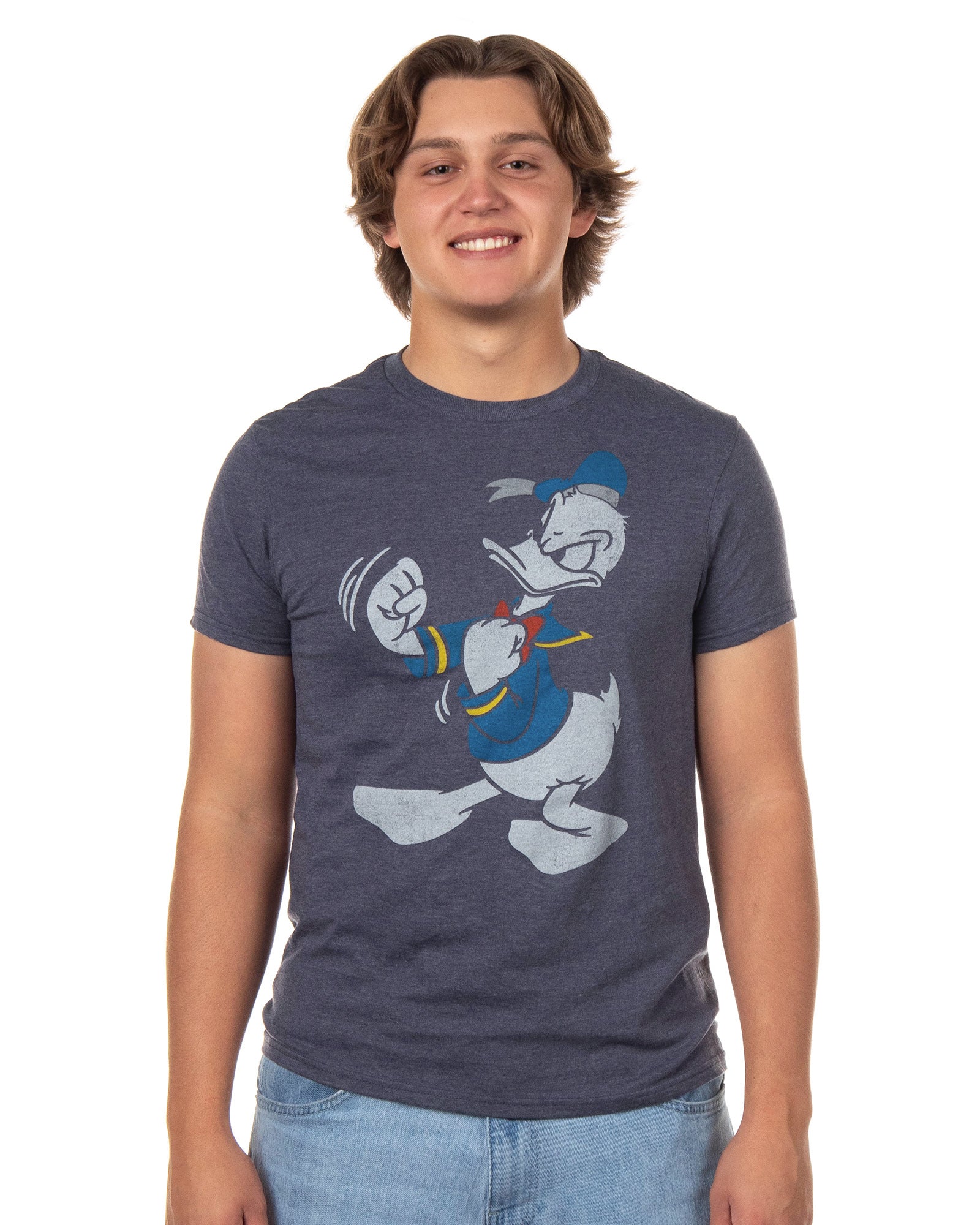 Disney Donald Duck Shirt Shaking His Fists Short Sleeve Graphic Tee