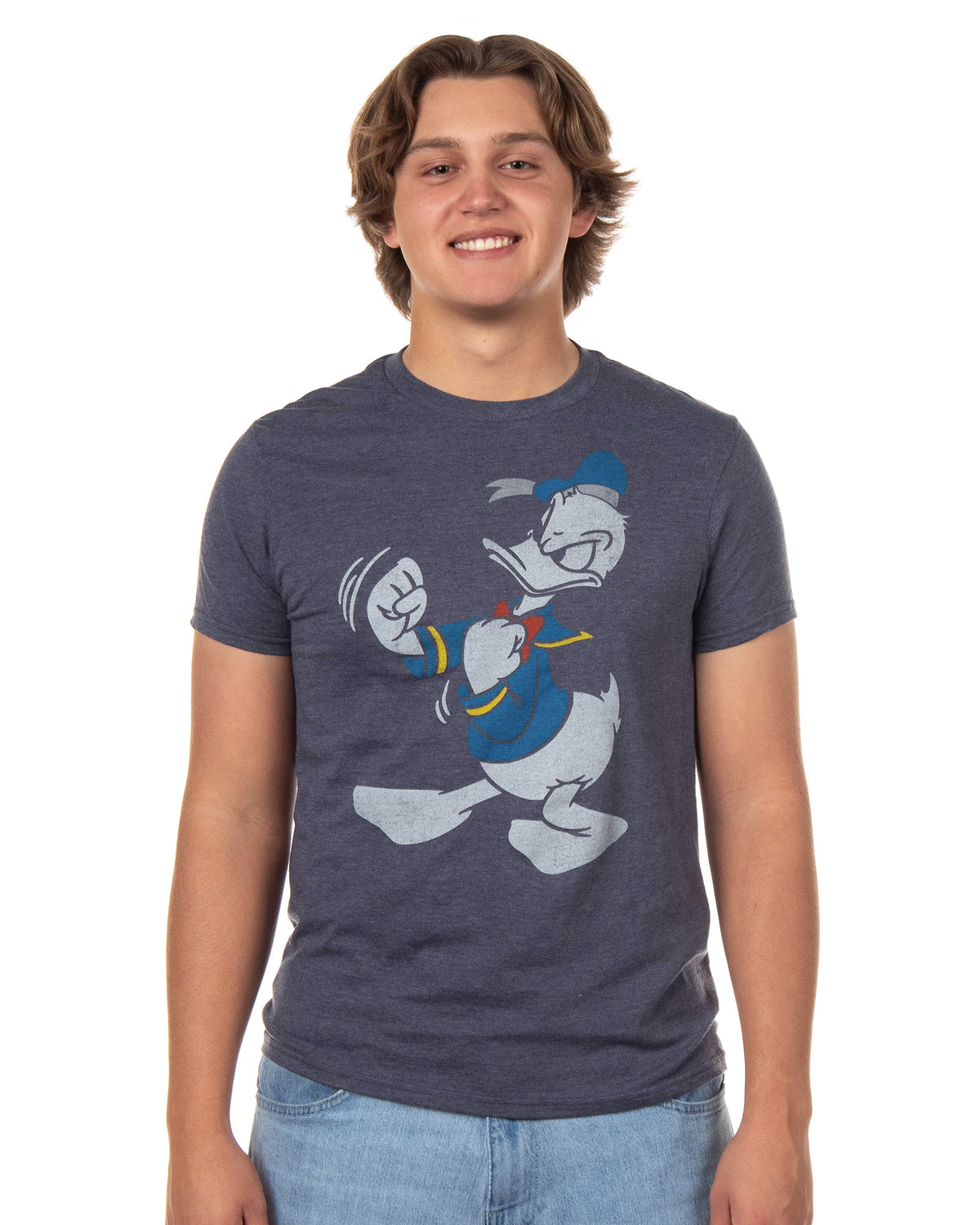 Disney Donald Duck Shirt Shaking His Fists Short Sleeve Graphic Tee