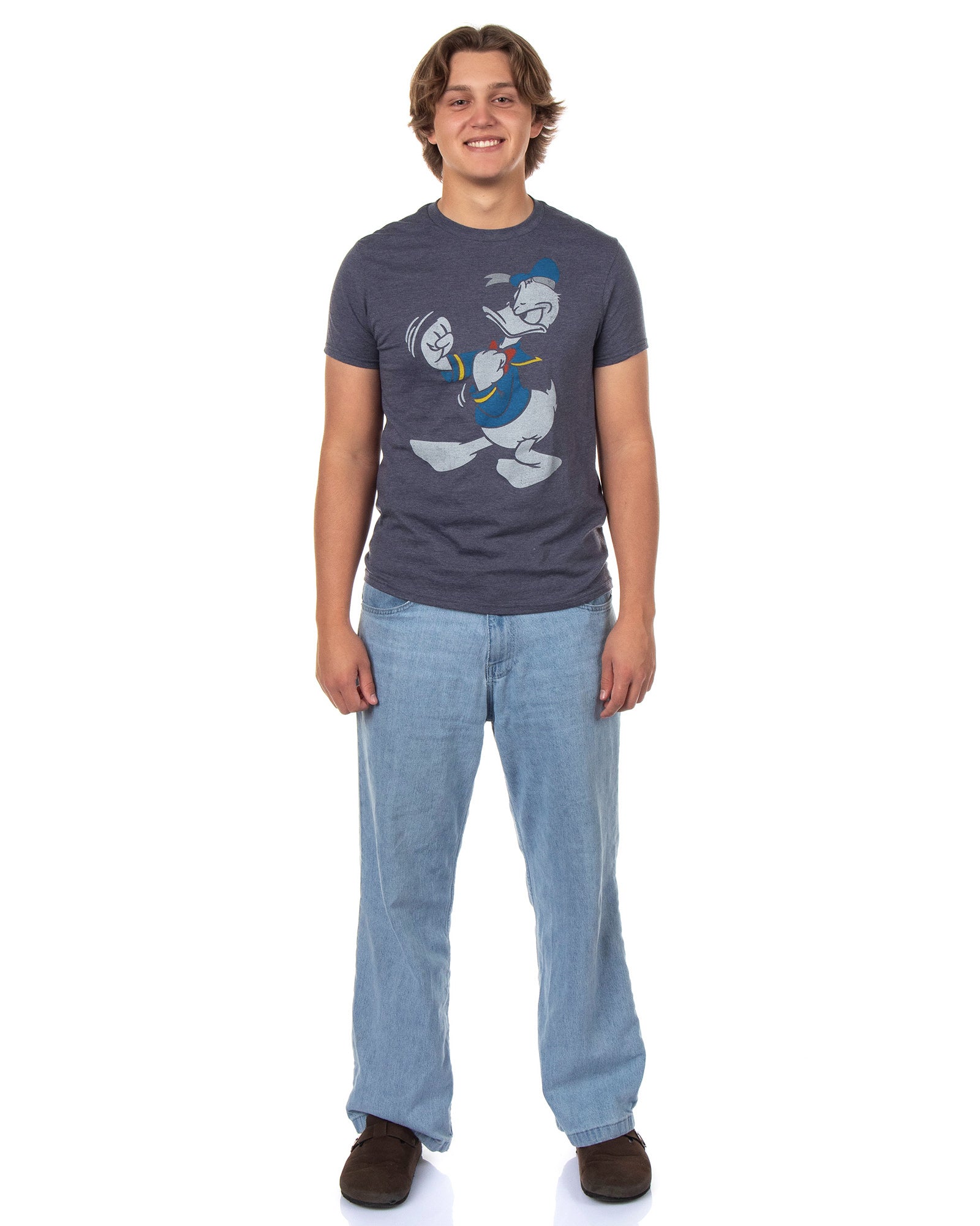 Disney Donald Duck Shirt Shaking His Fists Short Sleeve Graphic Tee