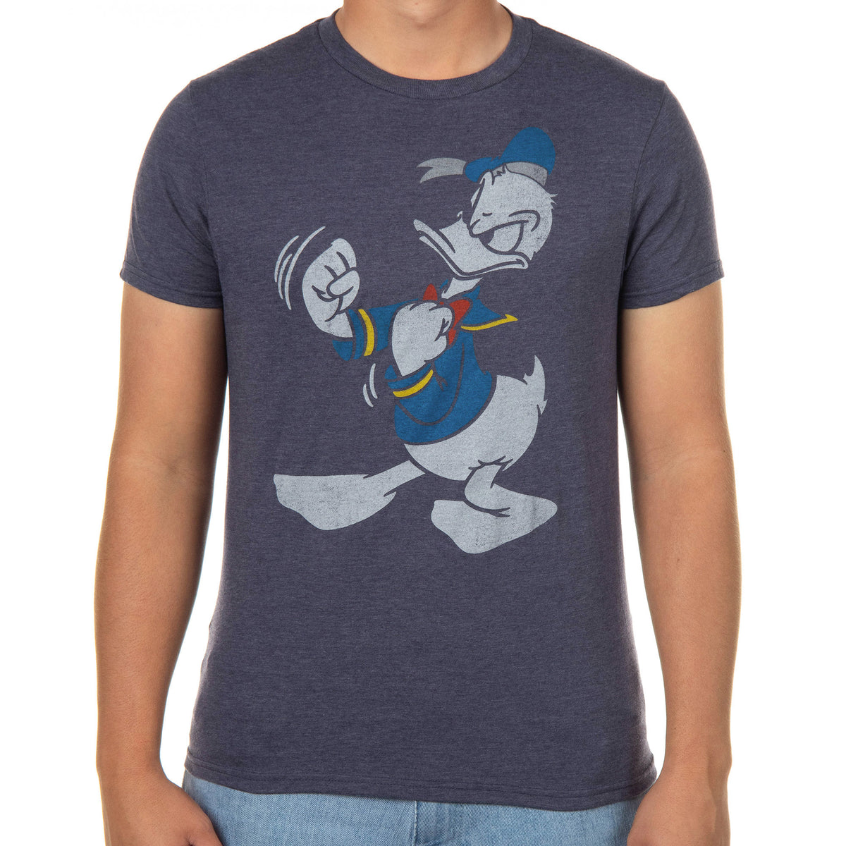Disney Donald Duck Shirt Shaking His Fists Short Sleeve Graphic Tee