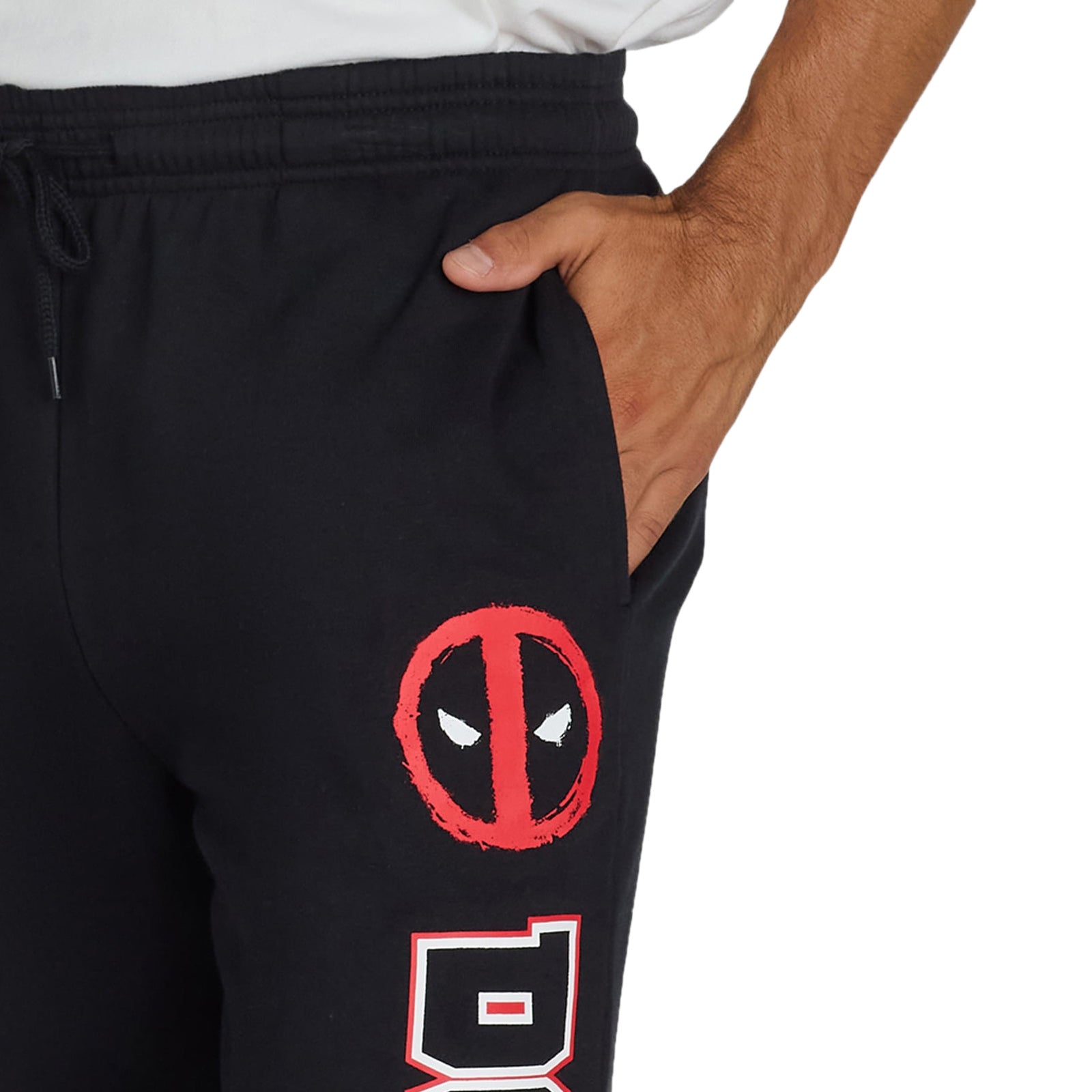 Marvel Deadpool Sweatpants Men's Logo Design Fleece Jogger Pants