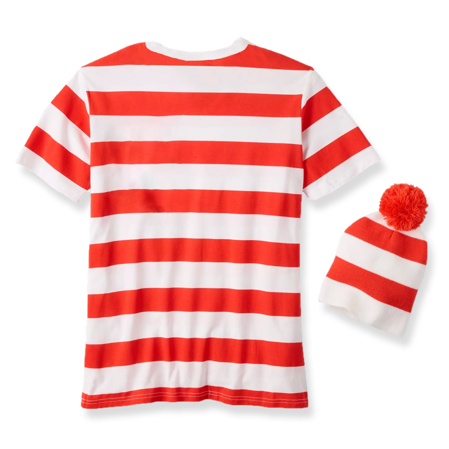 Where's Waldo T-Shirt Men's Costume Dress Up Tee and Beanie Set