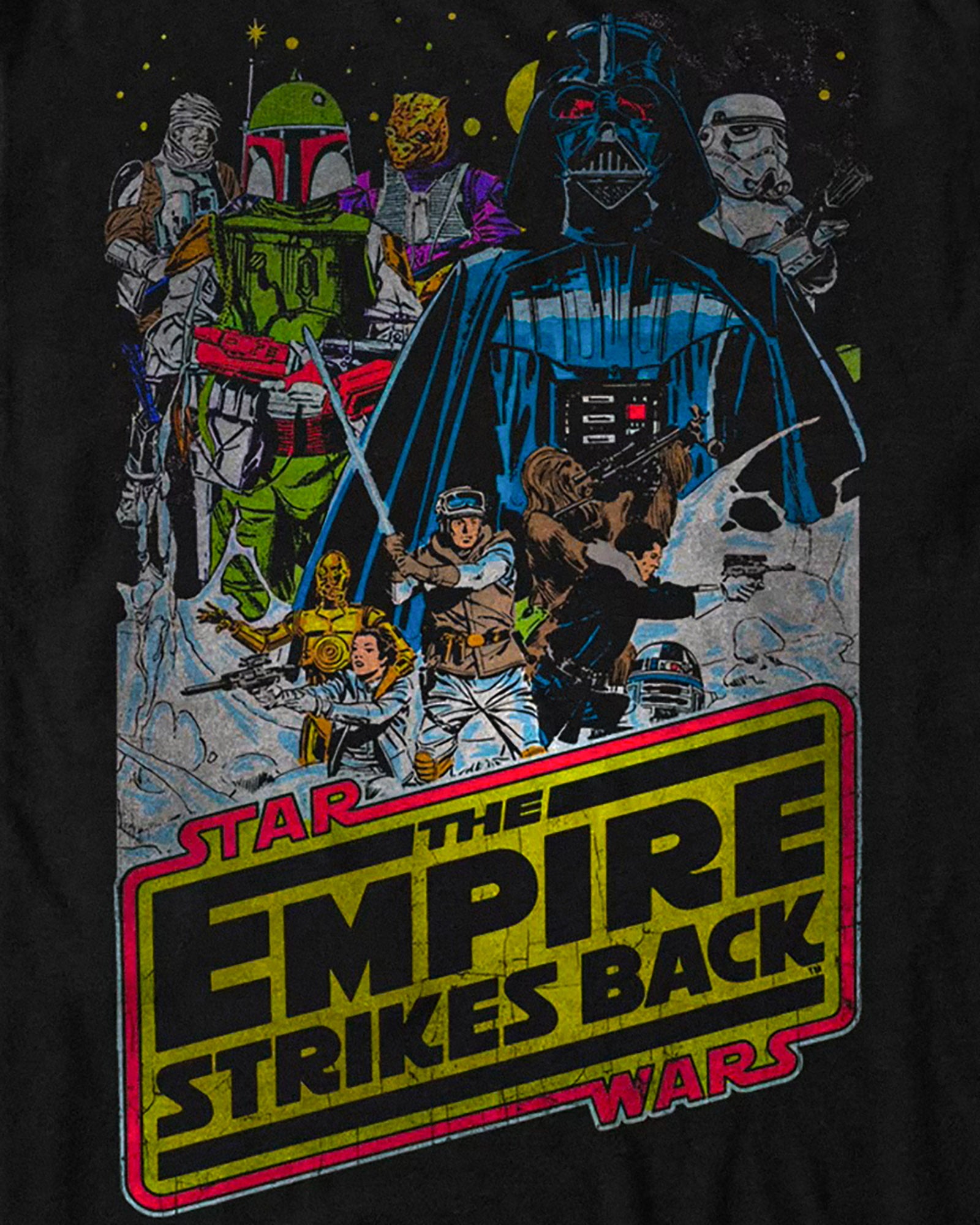 Star Wars T-Shirt Men's The Empire Strikes Back Throw Back Design Tee