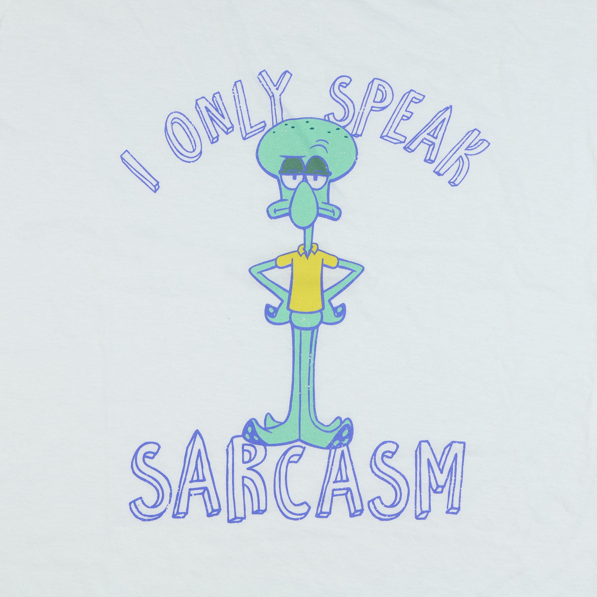 SpongeBob Squarepants T-Shirt Women's Squidward I Only Speak Sarcasm Tee