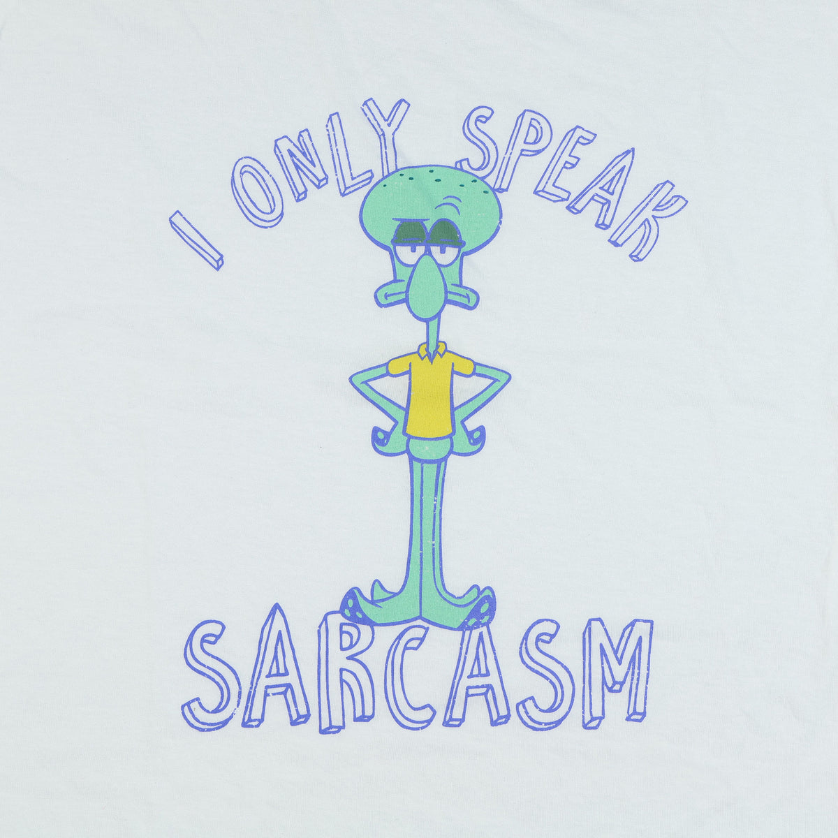SpongeBob Squarepants T-Shirt Women's Squidward I Only Speak Sarcasm Tee