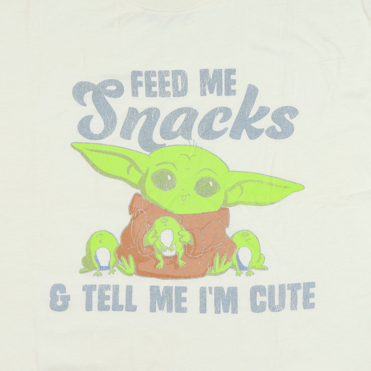 Disney The Mandalorian Shirt Grogu Feed Me Snacks Short Sleeve Crop Top