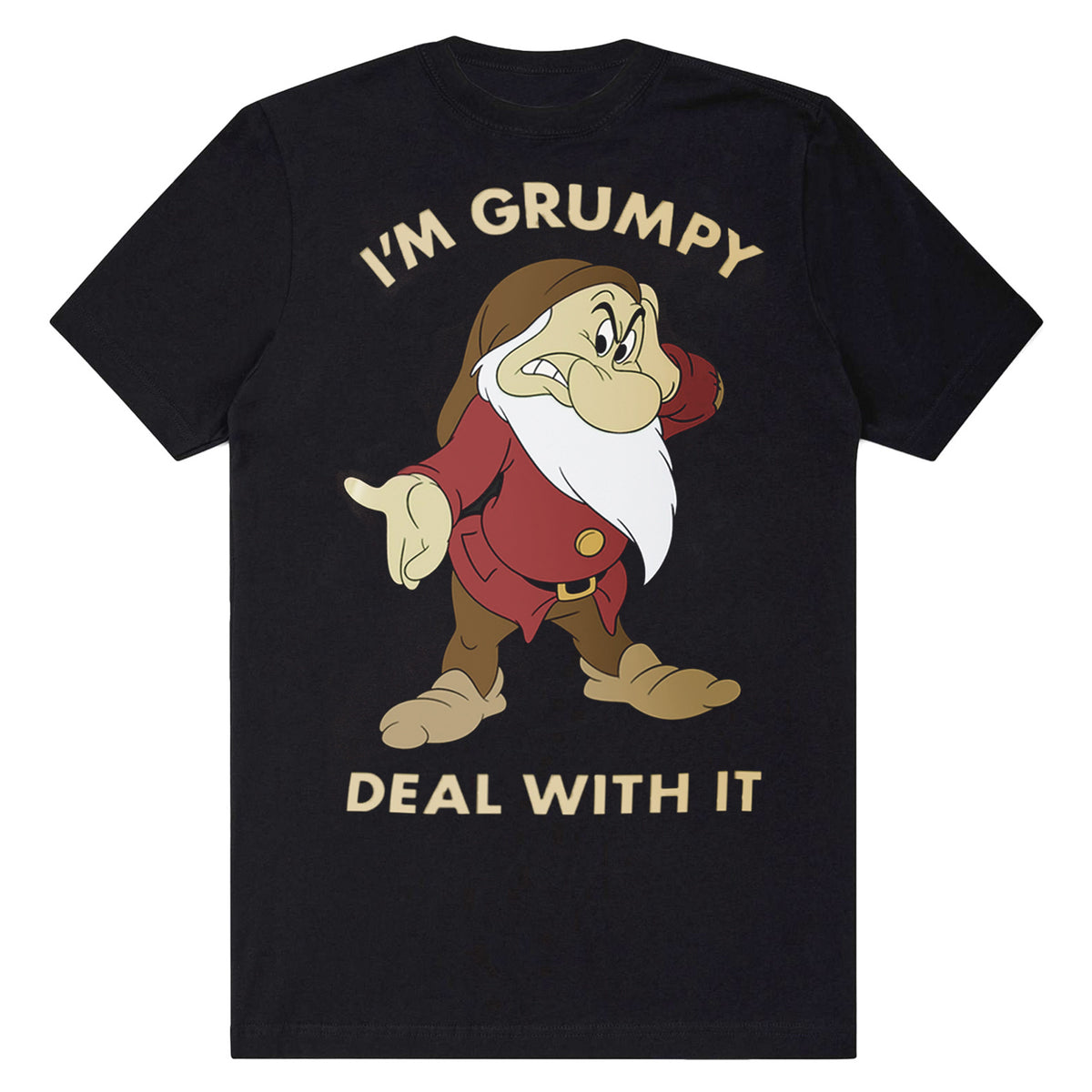Disney Snow White Shirt Men's Im Grumpy Deal With It Short Sleeve Tee