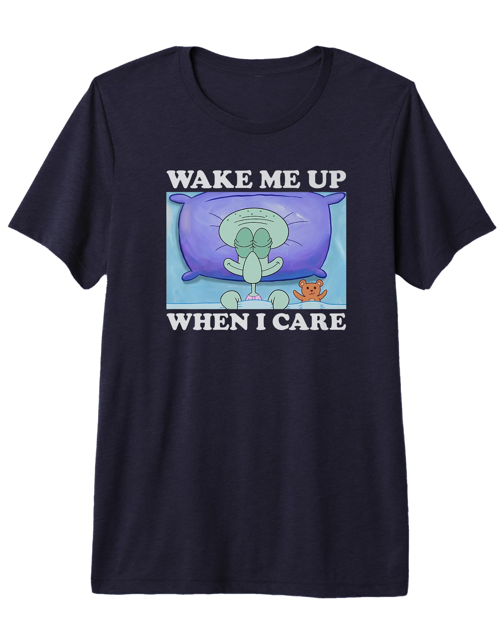 SpongeBob Squarepants T-Shirt Women's Squidward Wake Me When I Care Tee